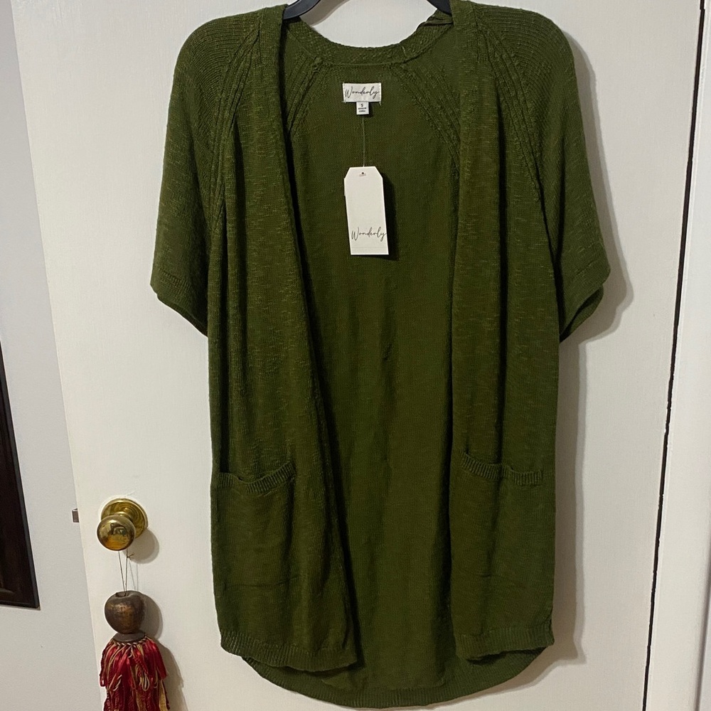 Wonderly Olive Green Cardigan